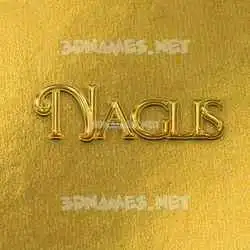 naglis in All Gold style - 3D name wallpaper
