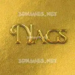 nags in All Gold style - 3D name wallpaper