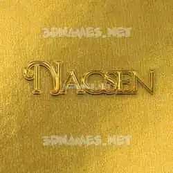 nagsen in All Gold style - 3D name wallpaper