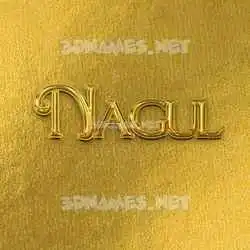 nagul in All Gold style - 3D name wallpaper