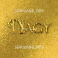nagy in All Gold style - 3D name wallpaper