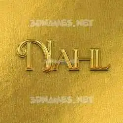 nahl in All Gold style - 3D name wallpaper