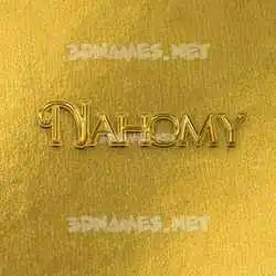 nahomy in All Gold style - 3D name wallpaper