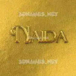 naida in All Gold style - 3D name wallpaper