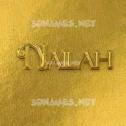 nailah in All Gold style - 3D name wallpaper