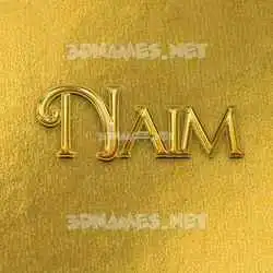 naim in All Gold style - 3D name wallpaper