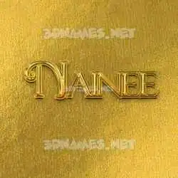 nainee in All Gold style - 3D name wallpaper