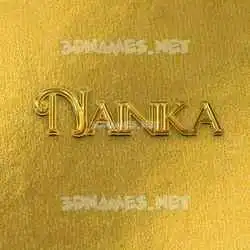 nainika in All Gold style - 3D name wallpaper