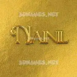 nainil in All Gold style - 3D name wallpaper