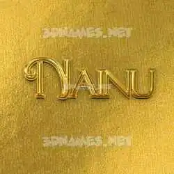 nainu in All Gold style - 3D name wallpaper
