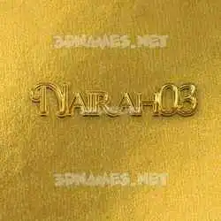 nairah03 in All Gold style - 3D name wallpaper