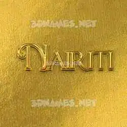 nairiti in All Gold style - 3D name wallpaper