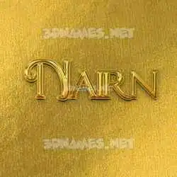 nairn in All Gold style - 3D name wallpaper