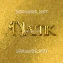 naitik in All Gold style - 3D name wallpaper