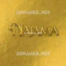 najama in All Gold style - 3D name wallpaper