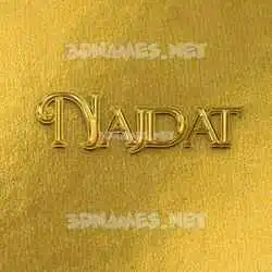 najdat in All Gold style - 3D name wallpaper