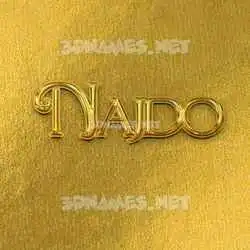 najdo in All Gold style - 3D name wallpaper