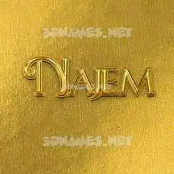 najem in All Gold style - 3D name wallpaper