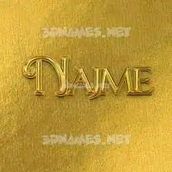 najme in All Gold style - 3D name wallpaper