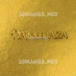 najmeeraza in All Gold style - 3D name wallpaper