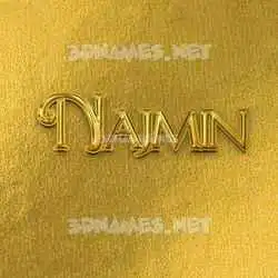najmin in All Gold style - 3D name wallpaper