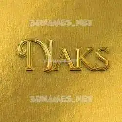 naks in All Gold style - 3D name wallpaper