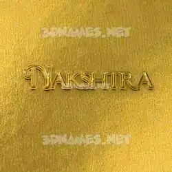 nakshtra in All Gold style - 3D name wallpaper
