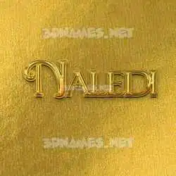 naledi in All Gold style - 3D name wallpaper