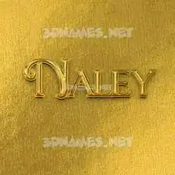 naley in All Gold style - 3D name wallpaper