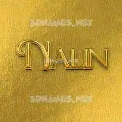 nalin in All Gold style - 3D name wallpaper
