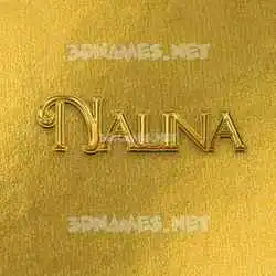 nalina in All Gold style - 3D name wallpaper