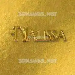 nalissa in All Gold style - 3D name wallpaper