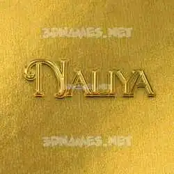 naliya in All Gold style - 3D name wallpaper