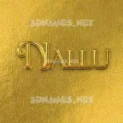 nallu in All Gold style - 3D name wallpaper