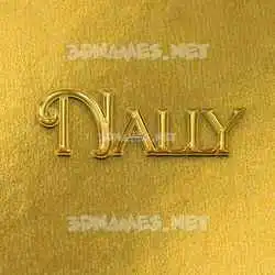 nally in All Gold style - 3D name wallpaper