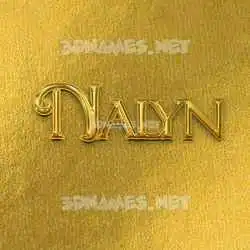 nalyn in All Gold style - 3D name wallpaper