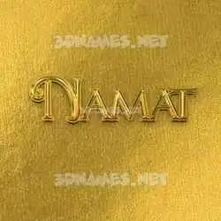 namat in All Gold style - 3D name wallpaper