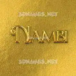 nambi in All Gold style - 3D name wallpaper