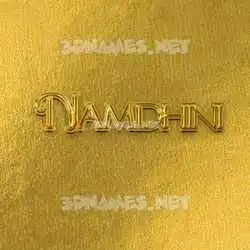 namdhini in All Gold style - 3D name wallpaper