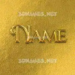 name in All Gold style - 3D name wallpaper