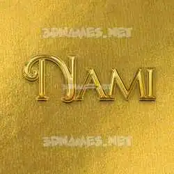 nami in All Gold style - 3D name wallpaper
