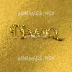namiq in All Gold style - 3D name wallpaper