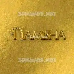 namisha in All Gold style - 3D name wallpaper