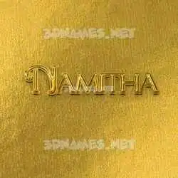 namitha in All Gold style - 3D name wallpaper