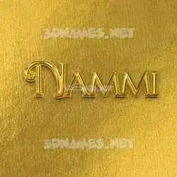 nammi in All Gold style - 3D name wallpaper