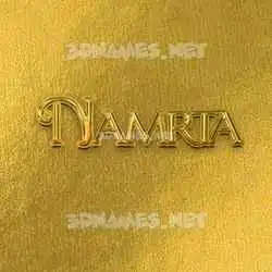 namrta in All Gold style - 3D name wallpaper
