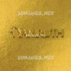 namruth in All Gold style - 3D name wallpaper
