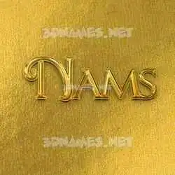 nams in All Gold style - 3D name wallpaper