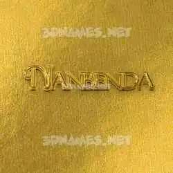 nanbenda in All Gold style - 3D name wallpaper