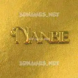 nanbie in All Gold style - 3D name wallpaper